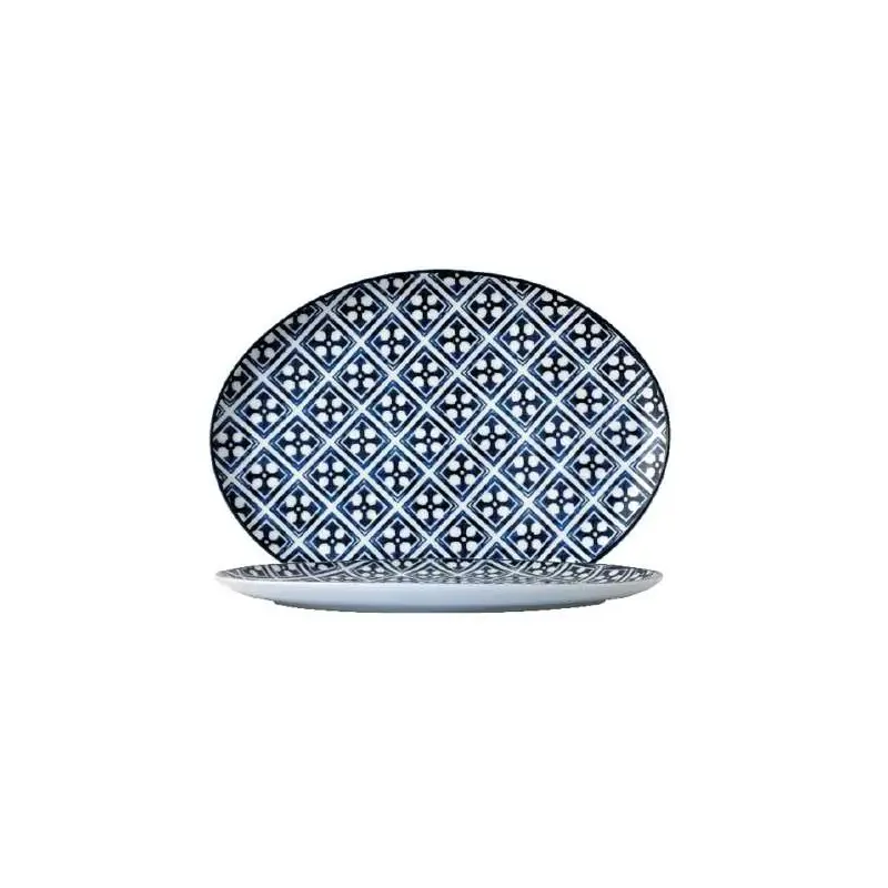 Candour Azure Oval Platter (L:12.25'' X W:8.875'') - Set of 12 Candour Azure Oval Platter (L:12.25'' X W:8.875'') - Set of 12