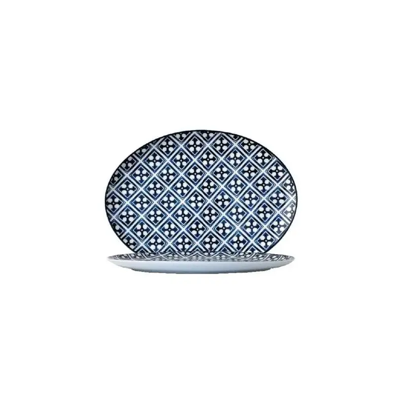 Candour Azure Oval Platter (L:10.375'' X W:7.375'') - Set of 12 Candour Azure Oval Platter (L:10.375'' X W:7.375'') - Set of 12