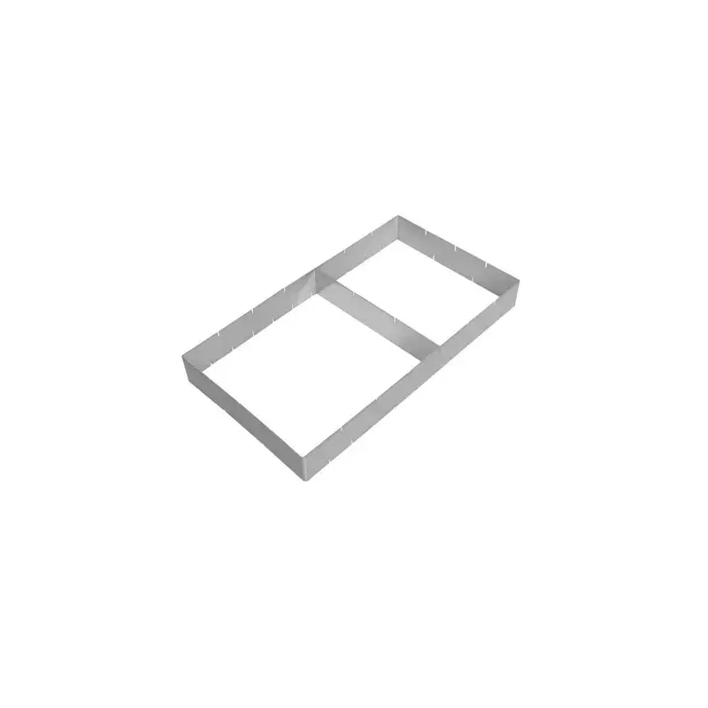 Adjustable Aluminum Cake Frame with Removable Divider - 590 x 370 x 50 mm Adjustable Aluminum Cake Frame with Removable Divider - 590 x 370 x 50 mm