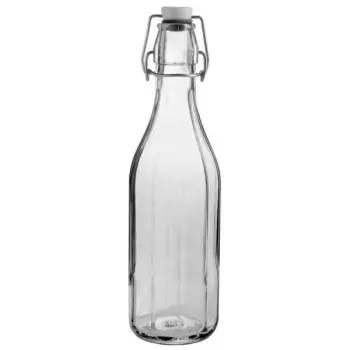 Paneled Swing Top Bottle 17.0 Oz (L:3.2'' X W:2.8'') - Set of 12