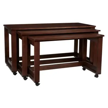 Bon Chef Nesting Table Set - Solid Wood - 3 - Piece