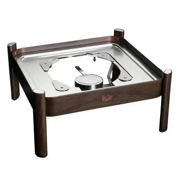 Bon Chef Fuel & Induction Stand - 2/3 Size - Rectangle - Mahogany