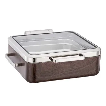 Bon Chef Mahogany Chafer - 2/3 Size - 6.34 qt. - Rectangle