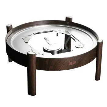 Bon Chef Fuel & Induction Stand - 1/2 Size - Round - Mahogany