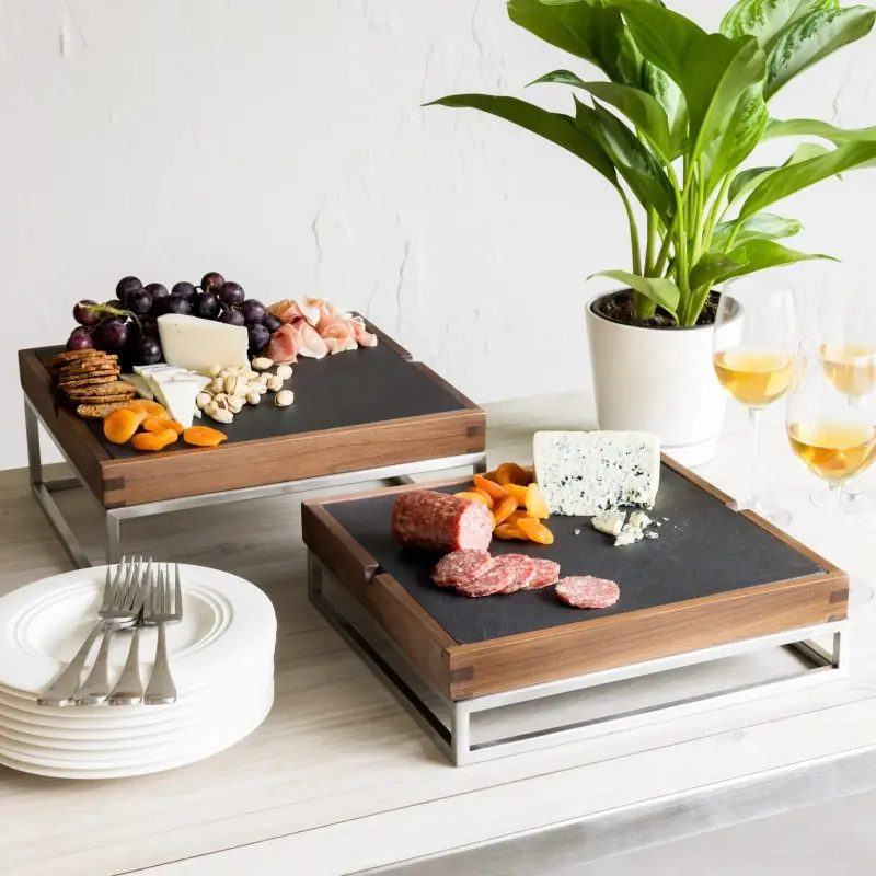 Bon Chef Black Walnut Tray - Square - 12.75"
