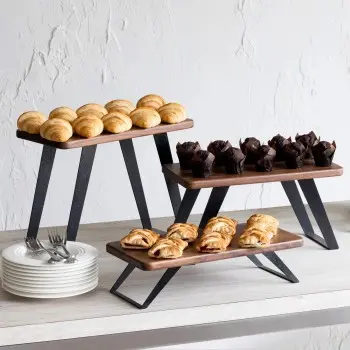 Bon Chef Buffet Riser - 4" High - Black Walnut