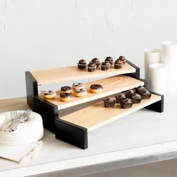 Bon Chef Nesting Buffet Stand - 5" High - Oak