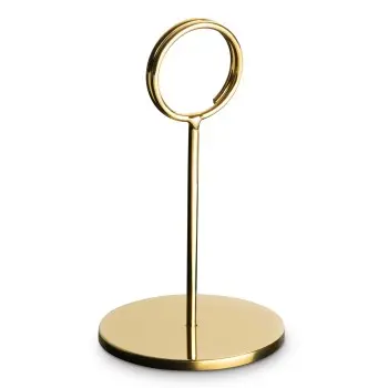 Bon Chef Table Card Stand - Spiral Clip - Gold PVD