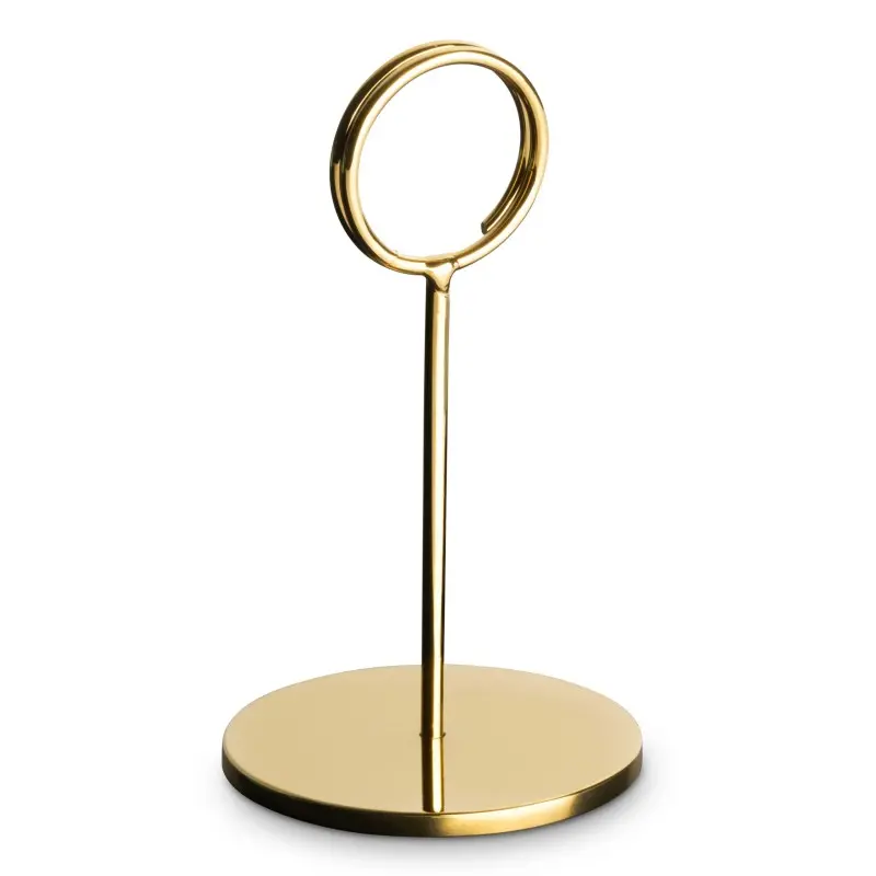 Bon Chef Table Card Stand - Spiral Clip - Gold PVD Bon Chef Table Card Stand - Spiral Clip - Gold PVD
