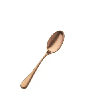 Bon Chef Como Teaspoon - 6 - 3/8" - Rose Gold Matte - Set of 12