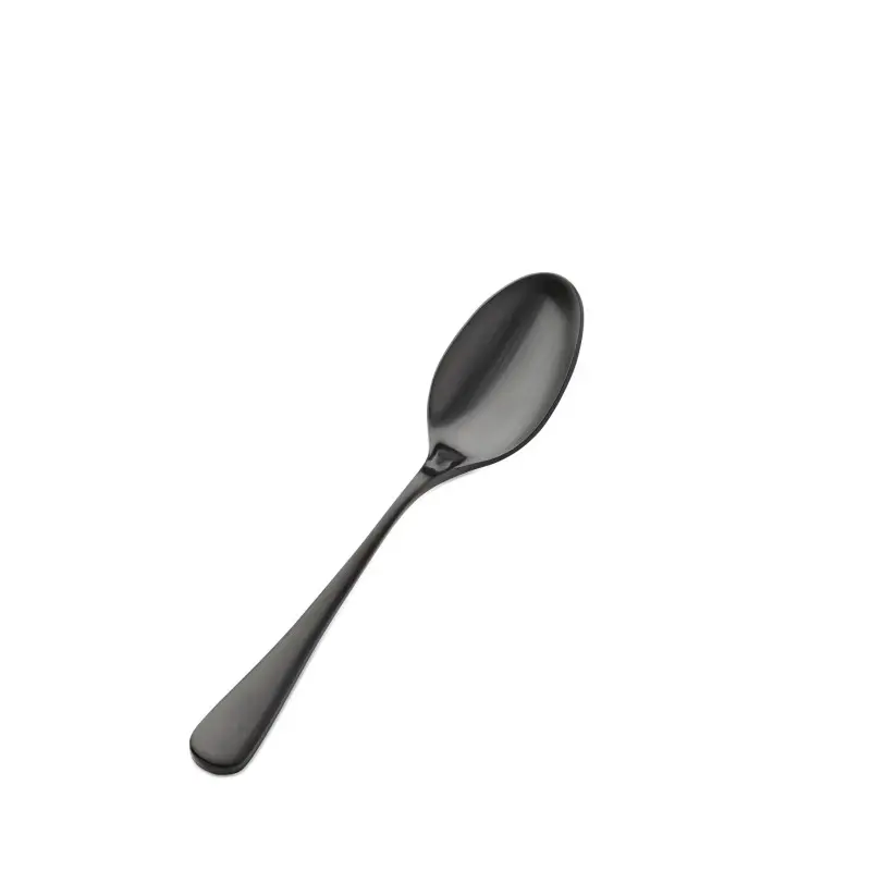 Bon Chef Como Teaspoon - 6 - 3/8" - Black Matte - Set of 12