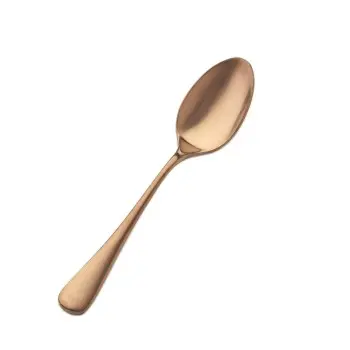 Bon Chef Como Soup/Dessert Spoon - 8" - Rose Gold Matte - Set of 12