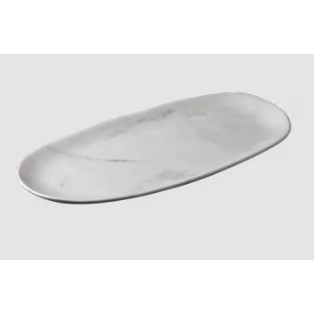 Elegant Platter - Handcrafted Stoneware - 35 x 17.5 cm - Set of 6