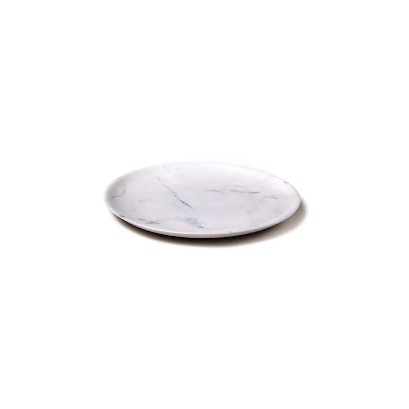 Elegant Dessert Plate - Handcrafted Stoneware - 220 x 15 mm - Set of 6