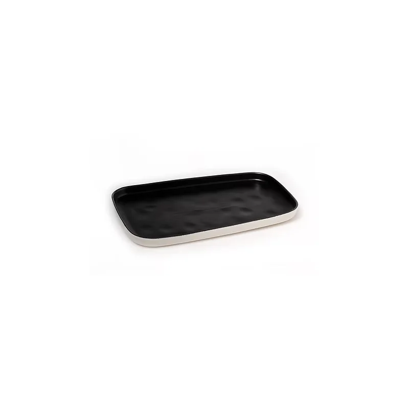 Elegant Midnight Platter - Handcrafted Stoneware - 35 x 22.6 x 24 cm - Set of 6 Elegant Midnight Platter - Handcrafted Stoneware - 35 x 22.6 x 24 cm - Set of 6