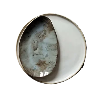 Artisan Handcrafted Opal Dinner Plate - Dia: 26cm - Case of 6