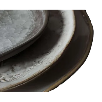 Artisan Handcrafted Opal Dinner Plate - Dia: 26cm - Case of 6