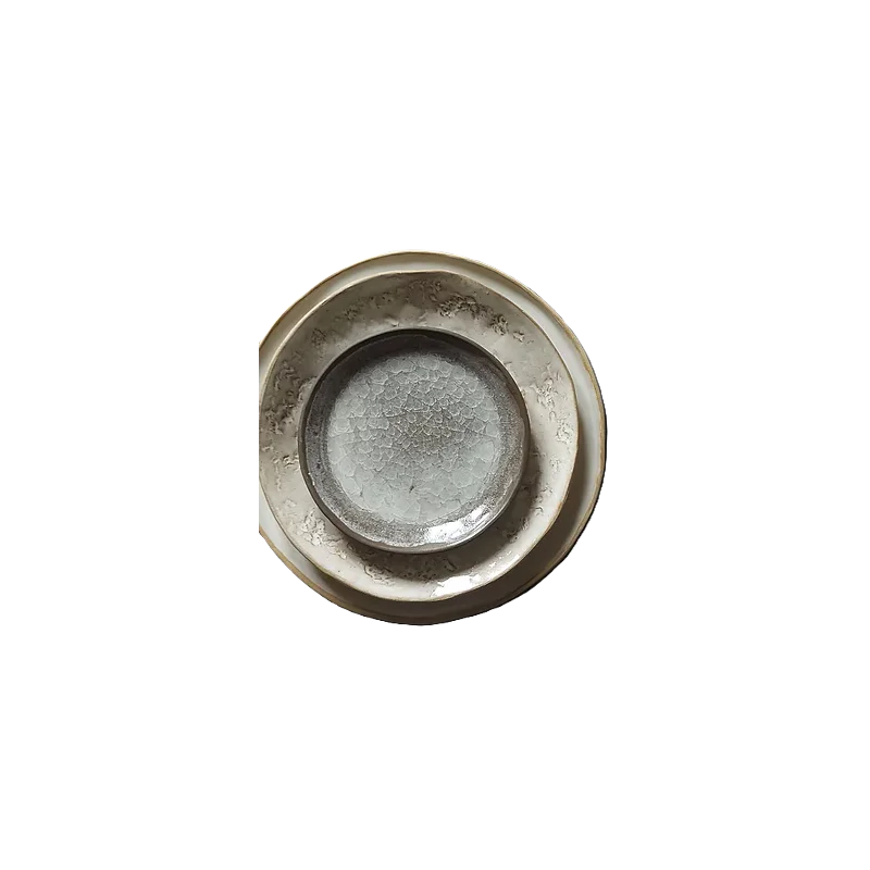 Artisan Handcrafted Opal Dinner Plate - Dia: 26cm - Case of 6 Artisan Handcrafted Opal Dinner Plate - Dia: 26cm - Case of 6