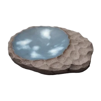 Artisan Handcrafted Petra Paltform - Dia: 20cm - H: 2cm - Case of 6