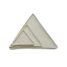 Handcrafted Elegant Small Triangle Ceramic Plate - 12.5  cm sides - 1 cm height - Case of 12