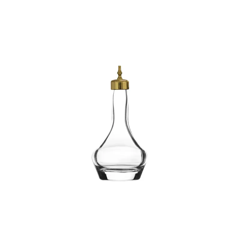 Threaded 3oz Heavy Sham Bitters Bottle w/ Gold Top - Set of 6 Threaded 3oz Heavy Sham Bitters Bottle w/ Gold Top - Set of 6