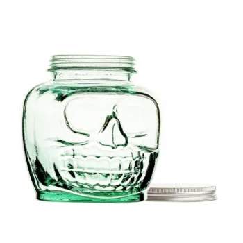Skull Glass Jar/ Shared 44oz Cocktail - Set of 6