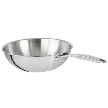 Cristel Stainless Steel Wok (3 Ply) Without Lid - 11" 4 qt