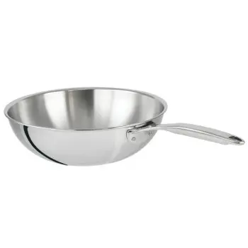 Cristel Stainless Steel Wok (3 Ply) Without Lid - 12" 5.50 qt