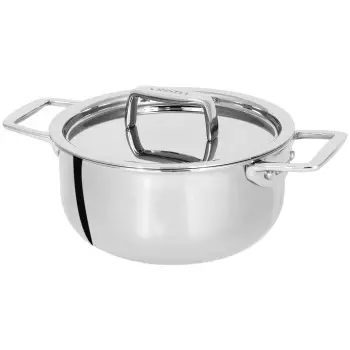 Cristel Stainless Steel Stewpot (Ultraply®) + Stainless Steel Lid - 4" 0.50 qt
