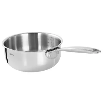 Cristel Stainless Steel Saucepan / Chef'S Pan (Ultraply®) - 5.5" 0.90 qt