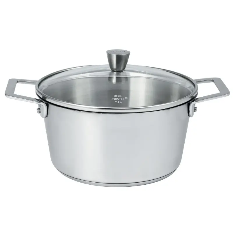 Cristel Stainless Steel Stewpan + Lid - 8" 3 qt Cristel Stainless Steel Stewpan + Lid - 8" 3 qt