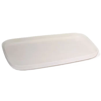 Elegant Moonbeam Platter - Handcrafted Stoneware - 35 x 22.6 x 24 cm - Set of 6