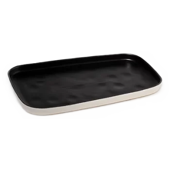 Elegant Midnight Bread Dish - Handcrafted Stoneware - 16 x 1.8 cm - Set of 6