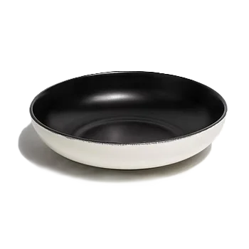 Elegant Midnight Soup & Pasta Plate - Handcrafted Stoneware - 22 cm - Set of 6