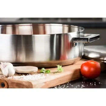 Mepra Stile By Pininfarina Frying Pan - Dual Handles - 9.44" Dia - Mirror