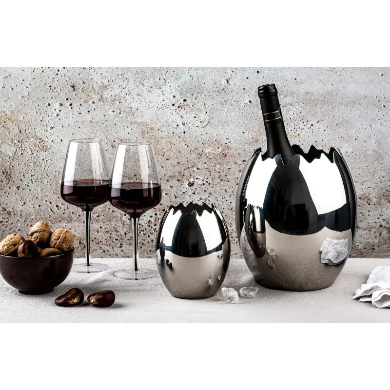 Mepra Ovo Sparkling Wine Cooler 7.5" - 1 Piece - Stainless Steel