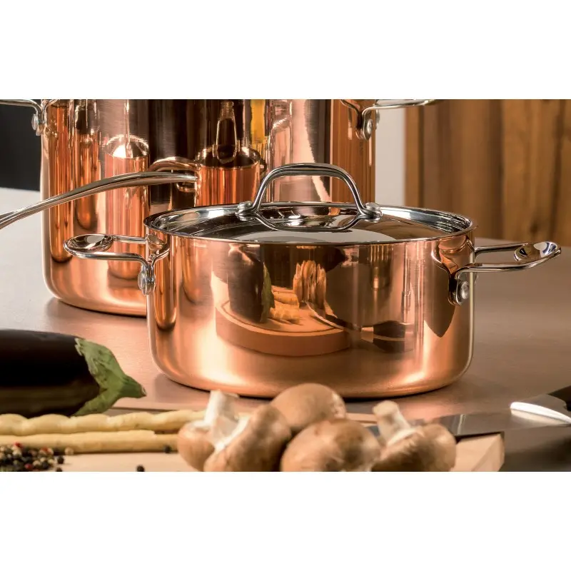 Mepra Toscana Deep Pot with Lid 9.45" - 1 Piece - Copper