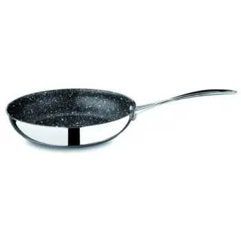 Mepra Glamour Diamond Non-Stick Frying Pan with 2 Handles and Lid 11.02" - 1 Piece - Stainless Steel