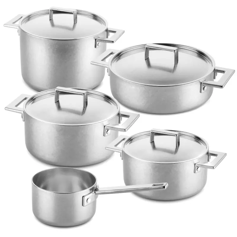 Mepra Attiva Pewter Kitchen Set - 9 Pcs.