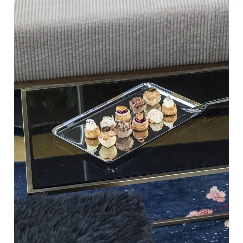 Mepra Stile By Pininfarina Rectangular Tray - 11.81" W x 18.11" D - Mirror