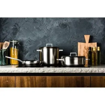 Mepra Stile By Pininfarina Frying Pan - Dual Handles - 13" Dia - Mirror