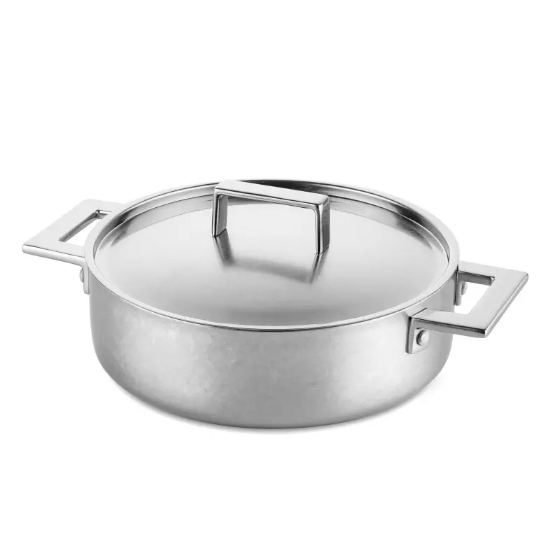 Mepra Attiva Pewter Frying Pan - Dual Handles - 10" Dia