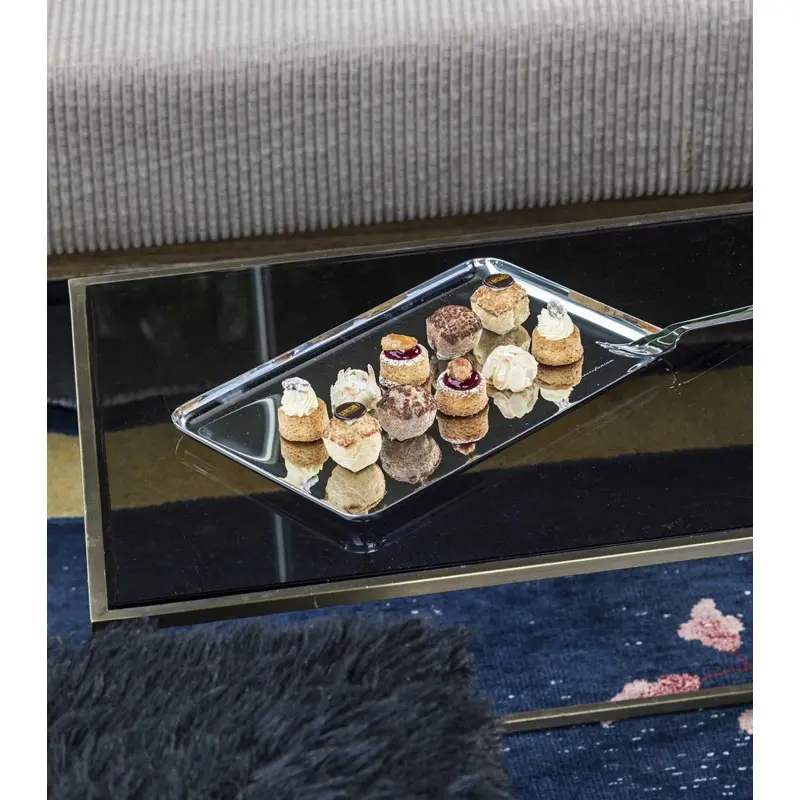 Mepra Stile By Pininfarina Rectangular Tray - 9.44" W x 14.57" D - Mirror