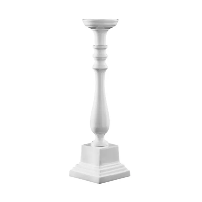 Stylos Collection White 1 Arm Candle Holder - Aluminium - 12.5 x 12.5 h 48.5 cm Stylos Collection White 1 Arm Candle Holder - Aluminium - 12.5 x 12.5 h 48.5 cm