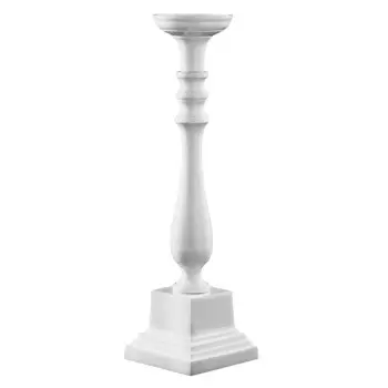 Stylos Collection White 1 Arm Candle Holder - Aluminium - 12.5 x 12.5 h 38.5 cm