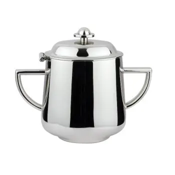 Impero Collection Hinged Lid Sugar Bowl With 2 Handles - Stainless Steel 18-10 - set of 6 - gr 300