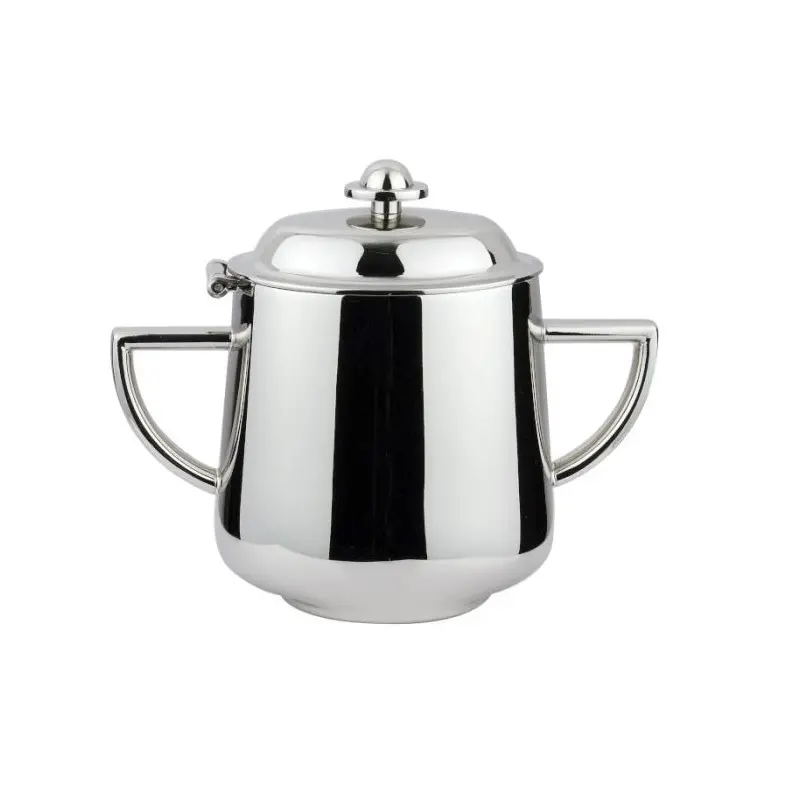 Impero Collection Hinged Lid Sugar Bowl With 2 Handles - Stainless Steel 18-10 - set of 6 - gr 150 Impero Collection Hinged Lid Sugar Bowl With 2 Handles - Stainless Steel 18-10 - set of 6 - gr 150