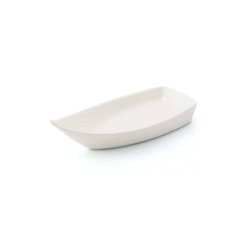Dyonisio Collection Ivory Finger Food Boat - Alumina Porcelain - set of 12 - 12.5 x 5.5 h 4 cm Dyonisio Collection Ivory Finger Food Boat - Alumina Porcelain - set of 12 - 12.5 x 5.5 h 4 cm