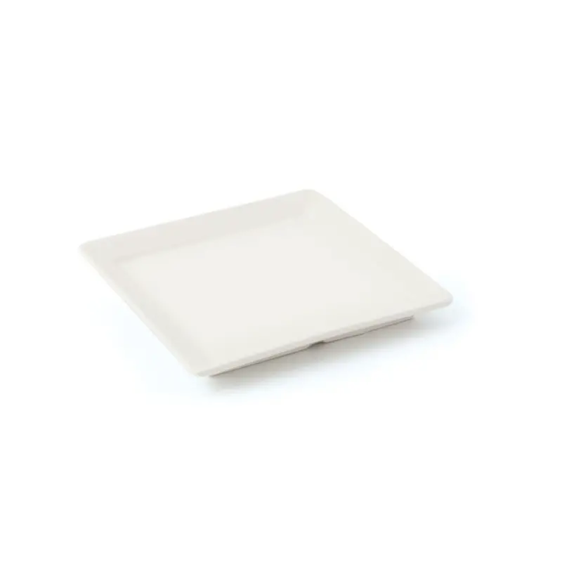 Dyonisio Collection Ivory Rimmed Square Plate - Alumina Porcelain - set of 12 - 10 x 10 cm Dyonisio Collection Ivory Rimmed Square Plate - Alumina Porcelain - set of 12 - 10 x 10 cm