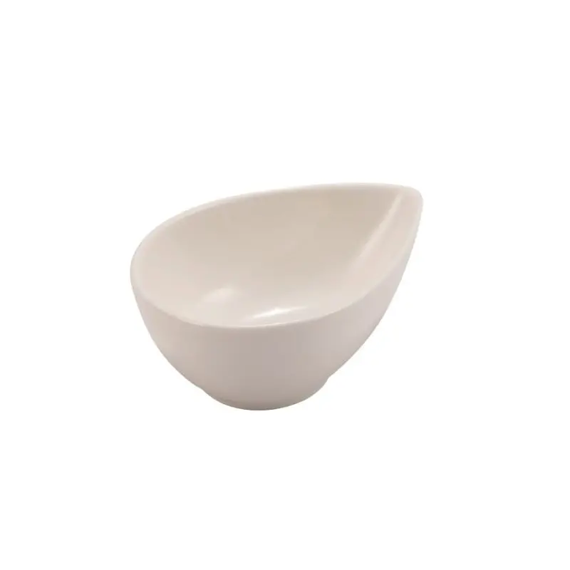 Dyonisio Collection Ivory Teardrop Bowl - Alumina Porcelain - set of 12 - 10 x 7.5 h 4 cm